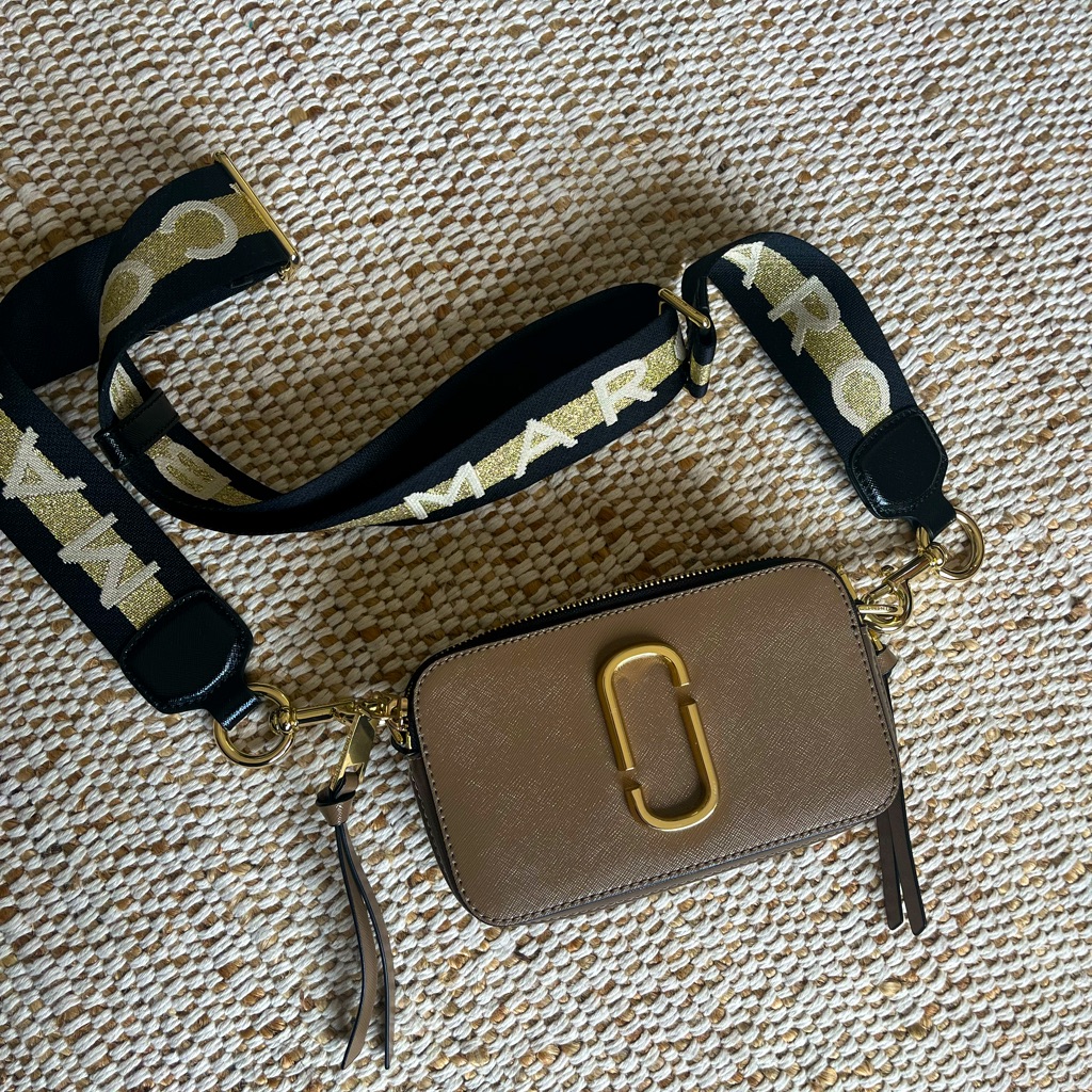 Marc Jacobs ‘The Snapshot’ Crossbody Bag In ‘French Grey Multi’